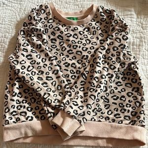 Pink cheetah sweatshirt.
